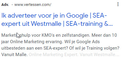 google advertentie